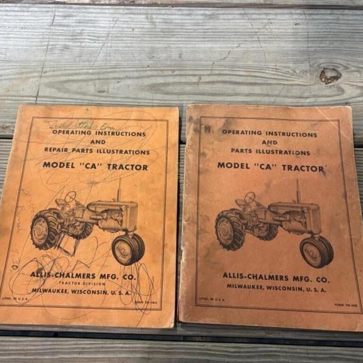 Allis Chalmers CA Operating Manuals (2)
