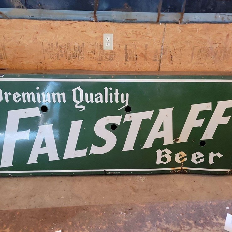 Falstaff Beer Porcelain Neon Sign