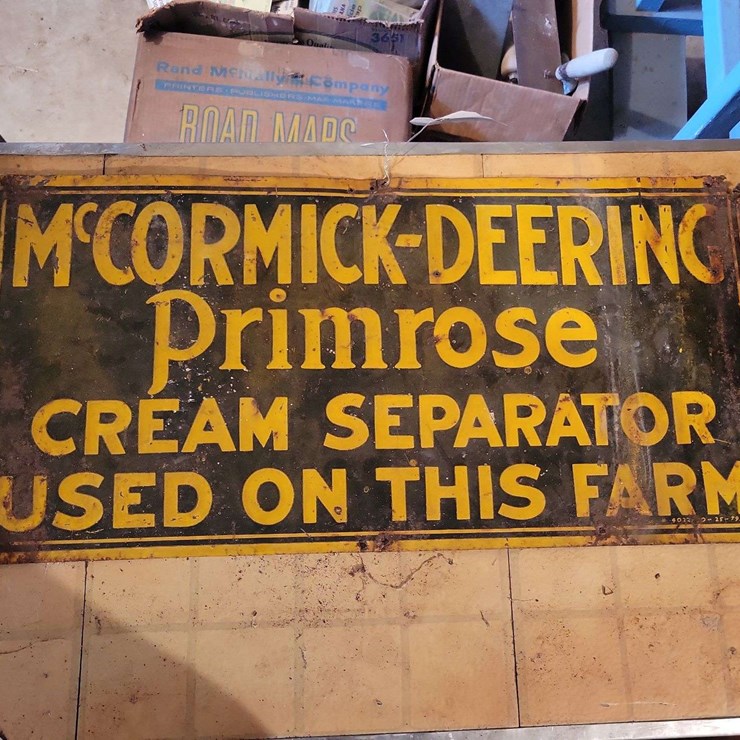 McCormick Deering Cream Separator Sign