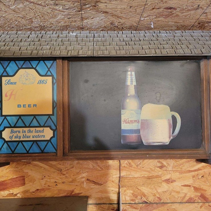 Hamms Plastic Light Up Beer Sign