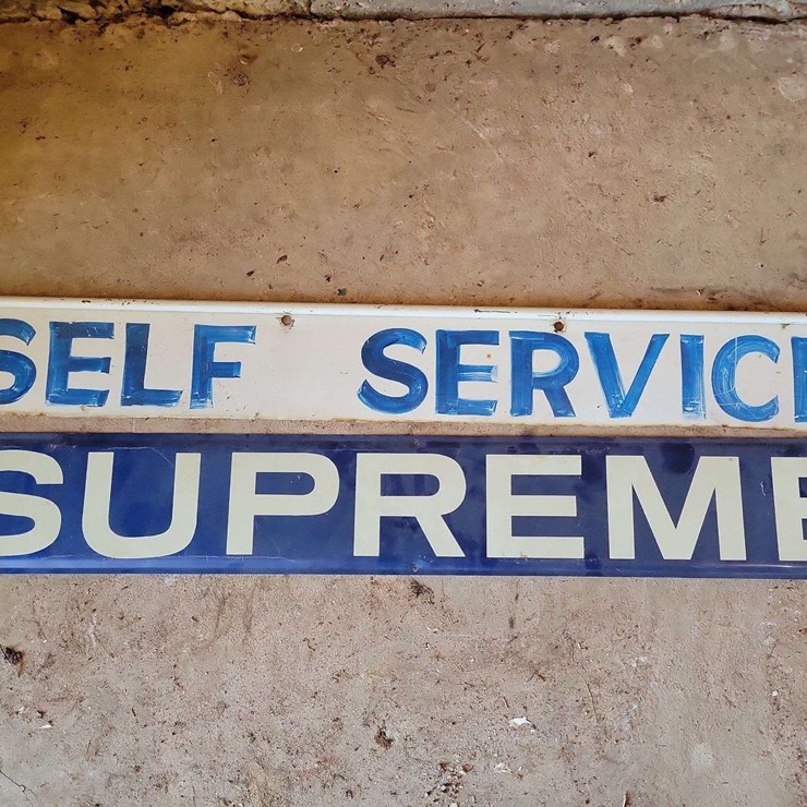 (2) Gas and Oil Signs