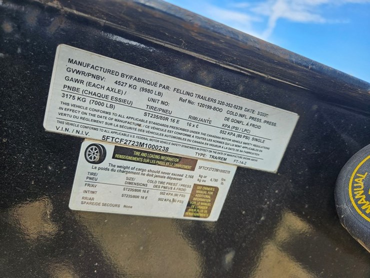 #131-•-felling-ft-14-2-102"-x-21'-tandem-axle-trailer-image-23