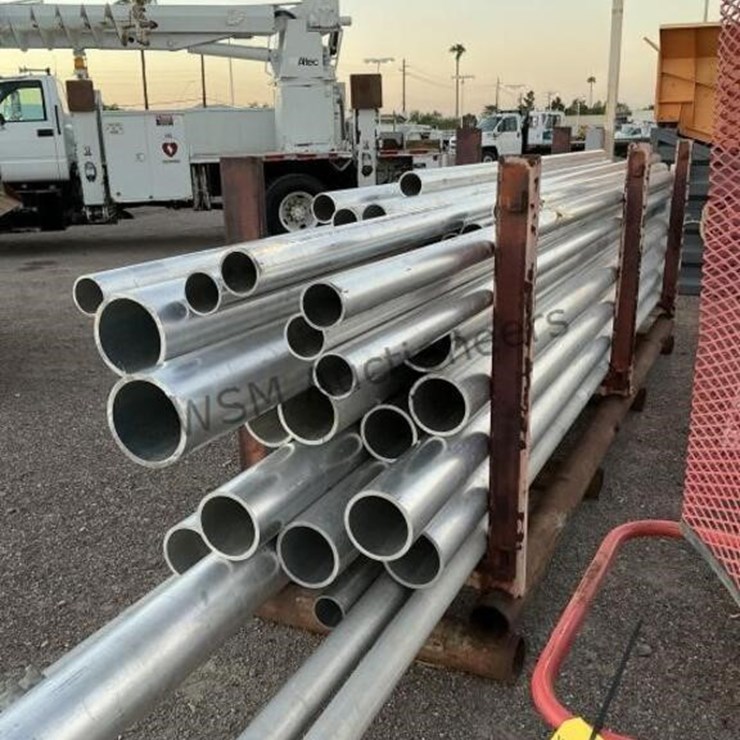 LARGE RACK OF ASST ALUMINUM PIPE