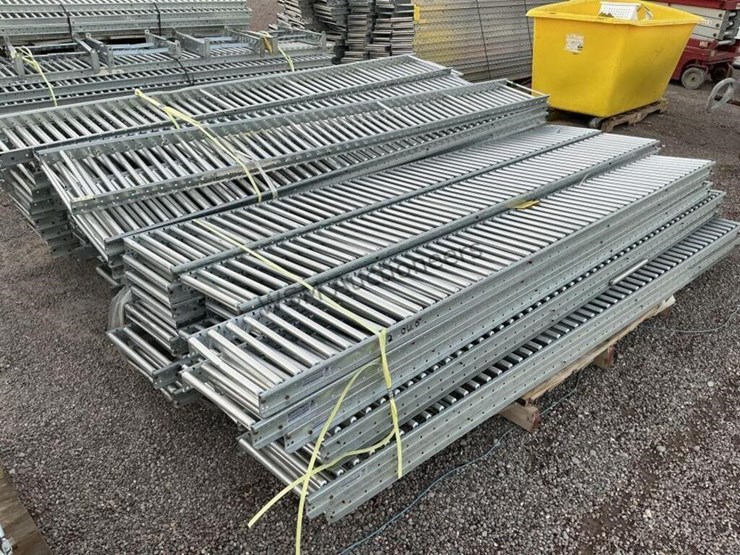 (2)-pallets-of-12in-x-8ft-roller-conveyors-image-1