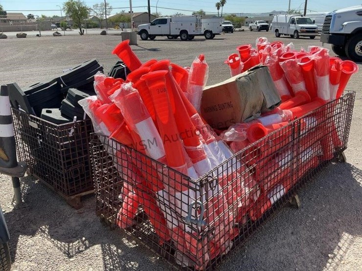 (2)-baskets-of-safety-bollards-&-bases-image-1