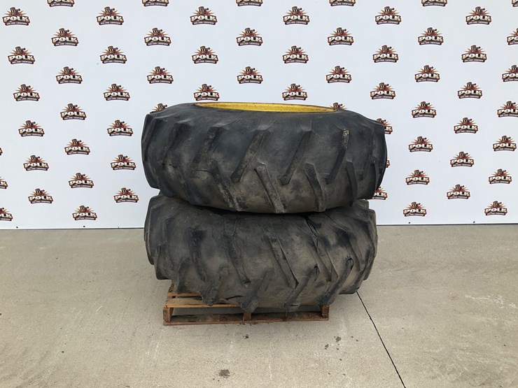 #5011-•-(2)-agricultural-tractor-tires-on-rims-image-1