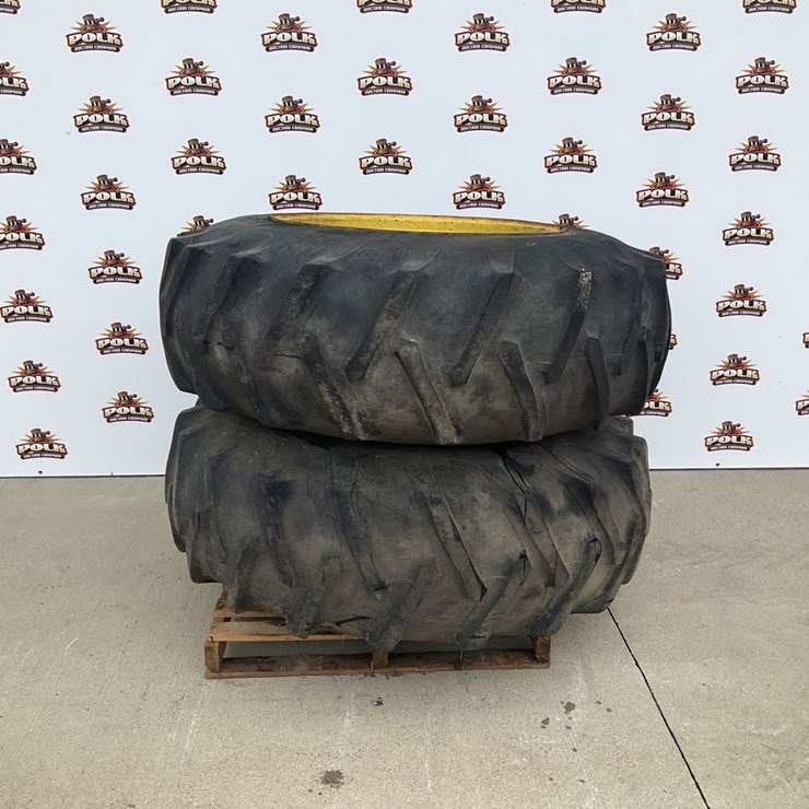 #5011 • (2) Agricultural Tractor Tires on Rims