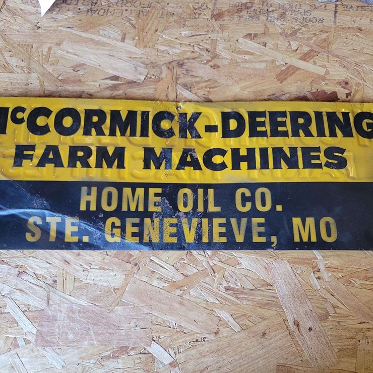 McCormick Deering Farm Machines Double Sided Sign