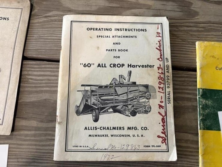 allis-chalmers-model-60-all-crop-harvestor-manual-image-1