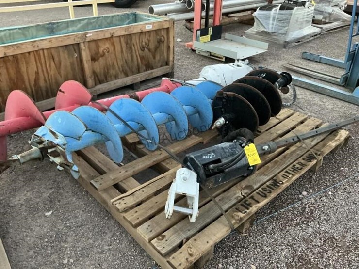 pallet-of-(3)-auger-heads-&-bits-image-1