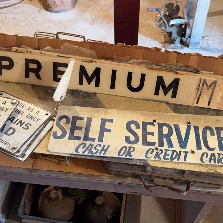 Gas Pumps Signage and Plastic Plates