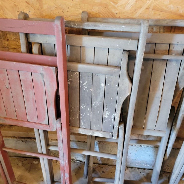 (6) Wooden Folding Chairs