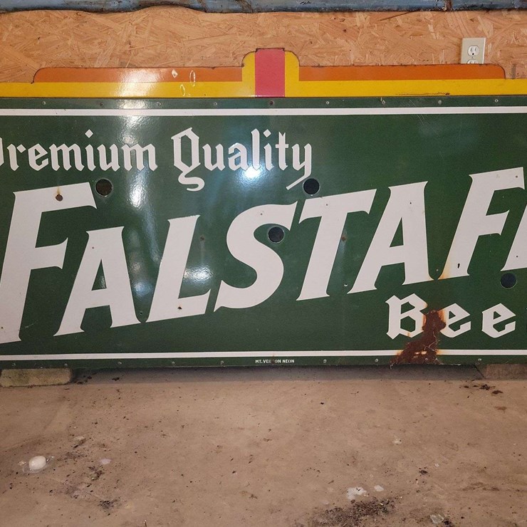 Falstaff Beer Porcelain Neon Sign
