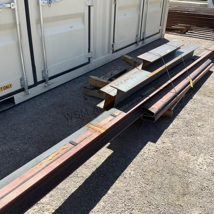 PALLET OF ASST STEEL BEAMS & TUBING