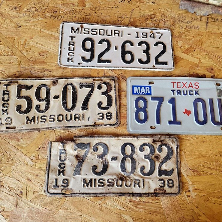 (4) License Plates