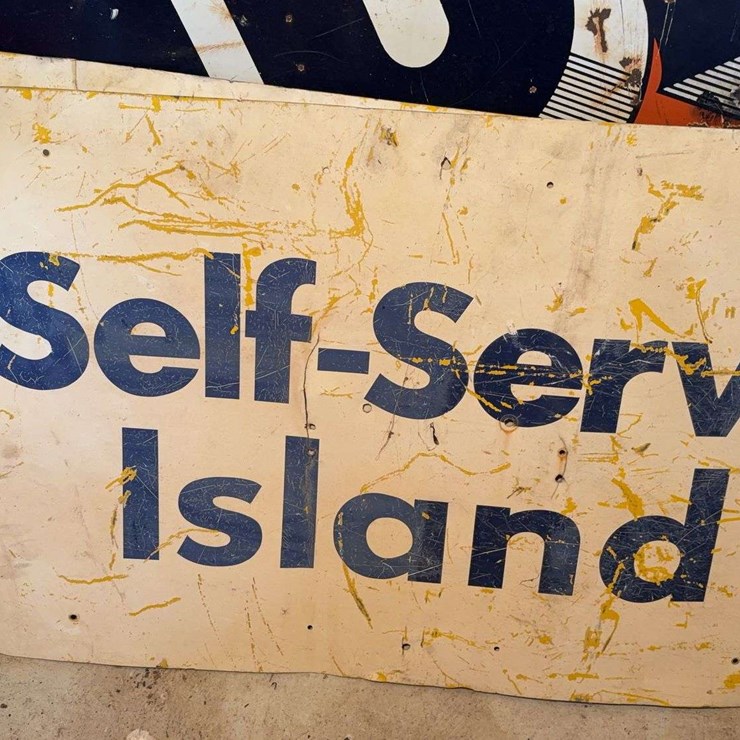 (4) Pump Self Service Signs