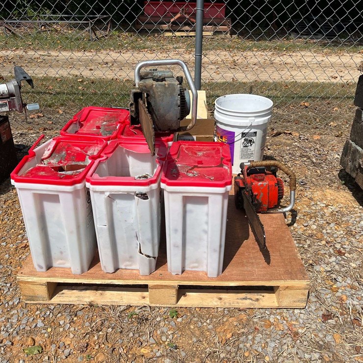 (7) Buckets of Used 3/8 Chains,
