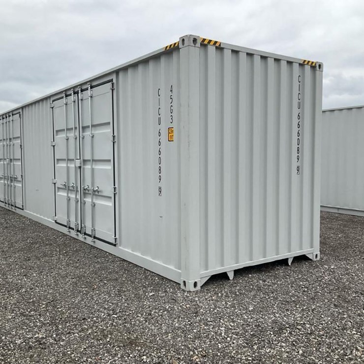 #4006 • One Trip 40' High Cube 3-Door Shipping Container - Middlebury, IN