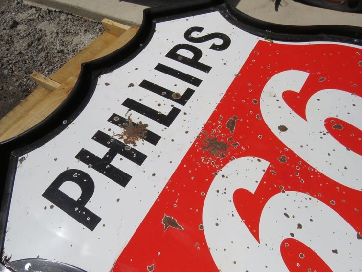 phillips-66-porcelain-sign-with-frame-and-pole-image-3