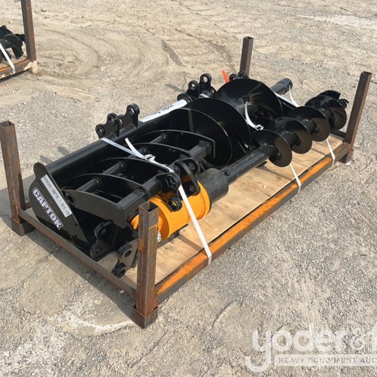 Unused Captok Rake, Ripper, Graber, 12" Auger, 16" Auger, 8" Narrow Bucket, 24" Bucket, 32" Bucket (8 pcs) to suit Excavator