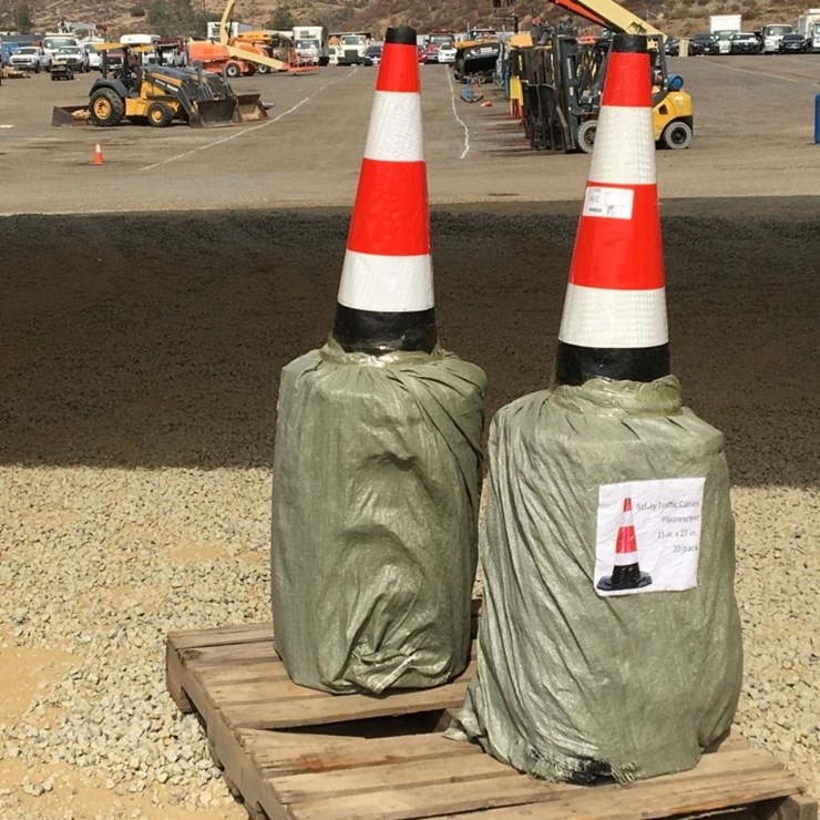 (40) Unused Florescent Safety Traffic Cones.