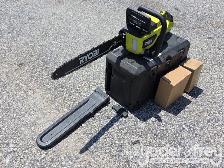 unused-ryobi-18"-chainsaw-c/w-case,-charger-image-8