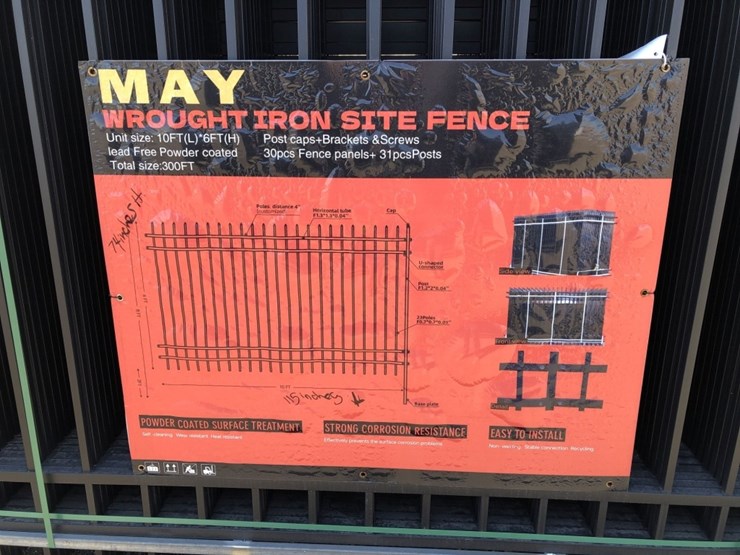 unused-wrought-iron-site-fence,-image-3