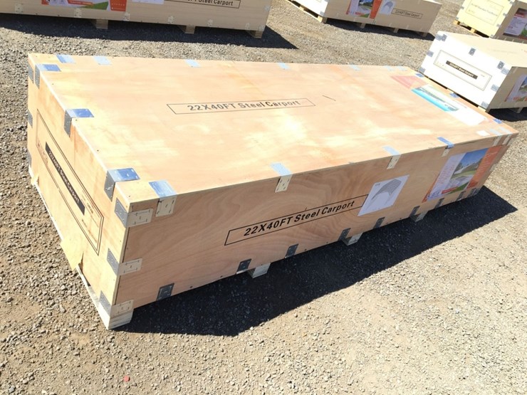 unused-22ft-x-40ft-x-13ft-metal-carport.-image-1
