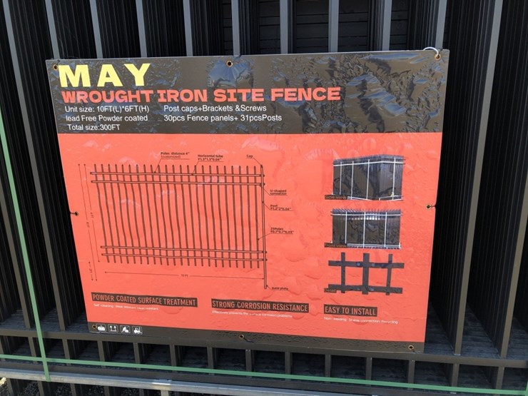 unused-wrought-iron-site-fence,-image-3