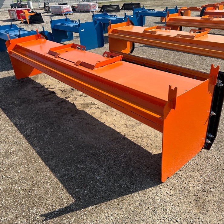 Kit Containers 12' Skid Steer Pusher With Replaceable Shoes and Blade
