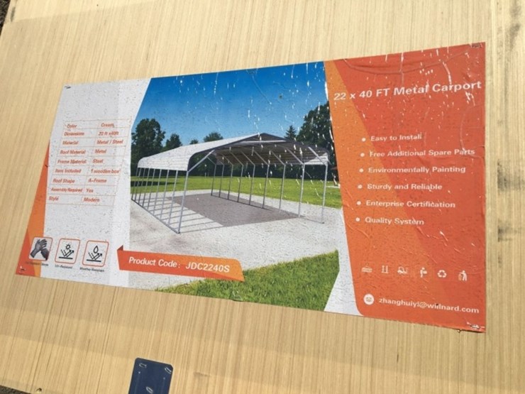 unused-22ft-x-40ft-x-13ft-metal-carport.-image-3