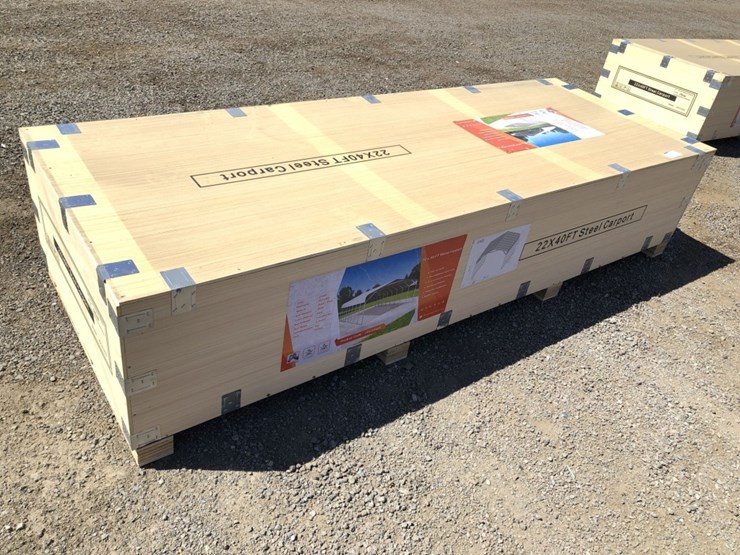 unused-22ft-x-40ft-x-13ft-metal-carport.-image-1