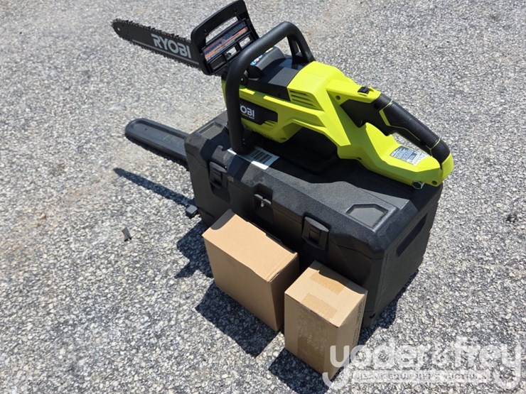 unused-ryobi-18"-chainsaw-c/w-case,-charger-image-9