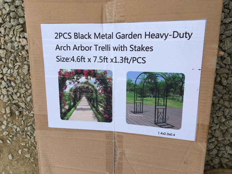 unused-4.6ft-x-1.3ft-x-7.5ft-metal-garden-arbor-image-3