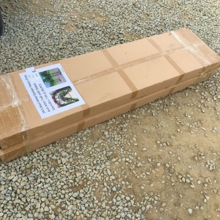 Unused 4.6ft x 1.3ft x 7.5ft Metal Garden Arbor