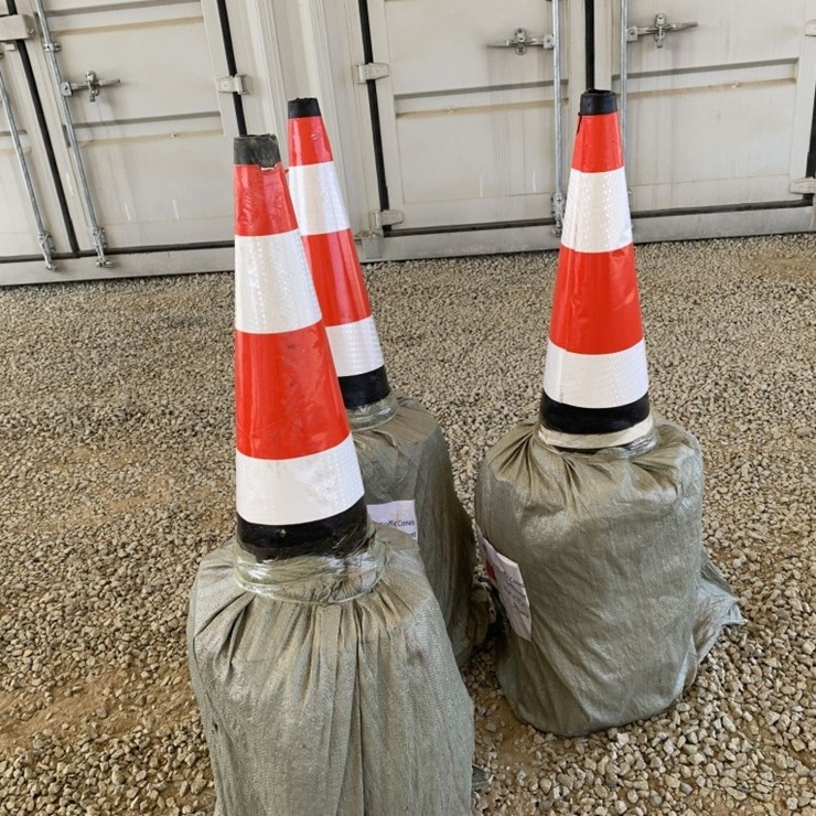 (60) Unused Florescent Safety Traffic Cones.