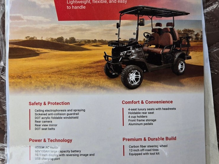 #2024-•-*grey*-assembled-sdlg80-4-person-golf-cart-image-5