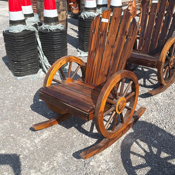 #81 • WAGON WHEEL ROCKING CHAIR