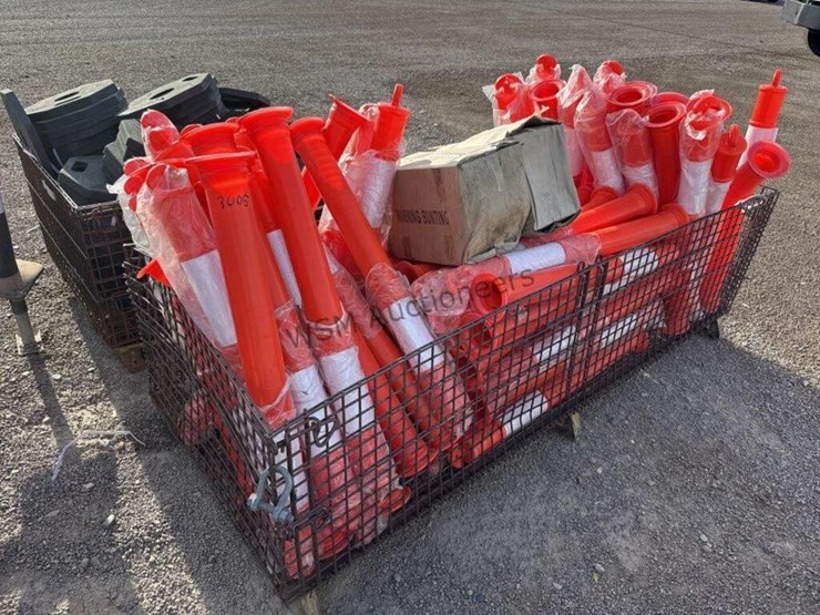 (2)-baskets-of-safety-bollards-&-bases-image-1