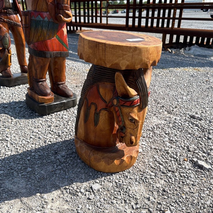 #68 • TEAKWOOD HORSE STOOL