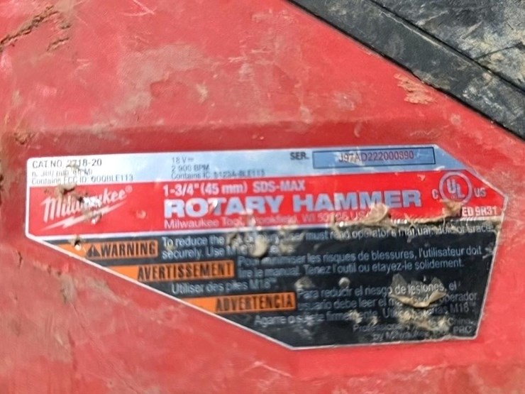 #112-•-milwaukee-1-3/4"-cordless-rotary-hammer-image-7