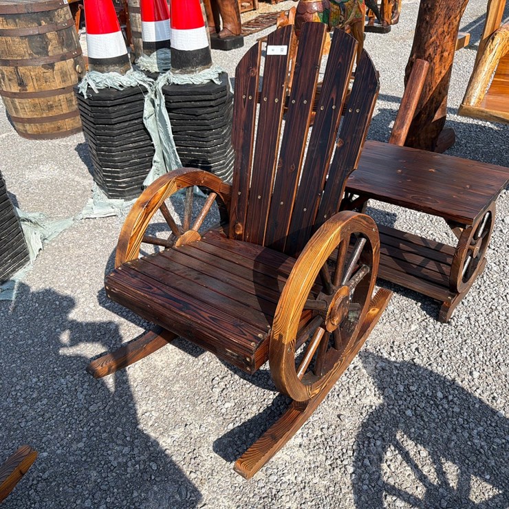 #82 • WAGON WHEEL ROCKING CHAIR