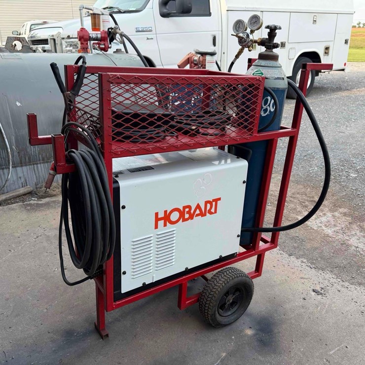 obart TIGMATE CC/AC/DC welding power source mounted on a heavy-duty portable cart