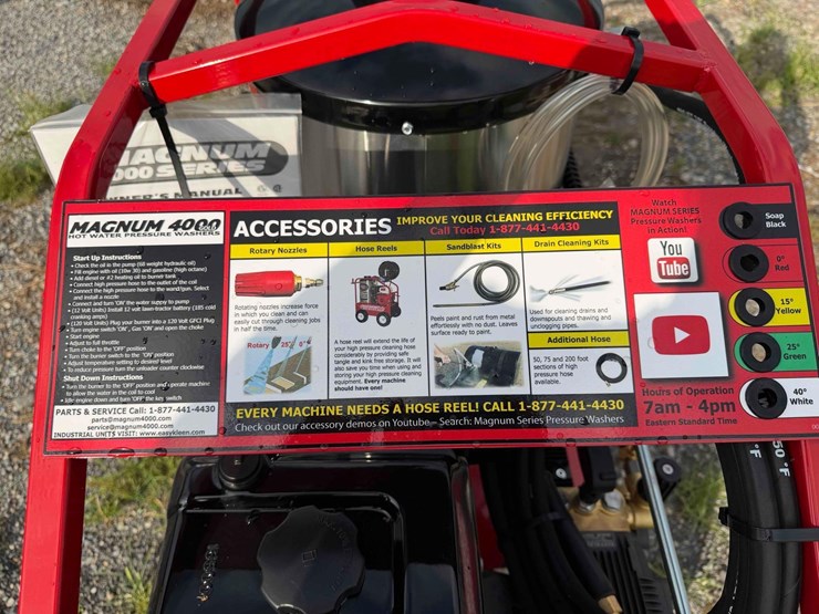 2026-unused-magnum-4000-series-hot-water-pressure-washer-image-9