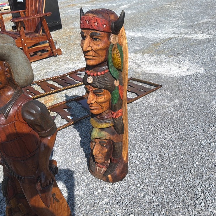 #65 • SMALL TEAKWOOD INDIAN TOTEM POLE