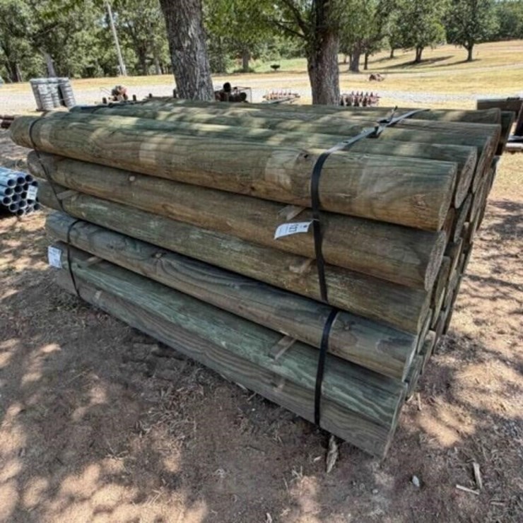 18 Count 7” x 8’ Round Turned Posts