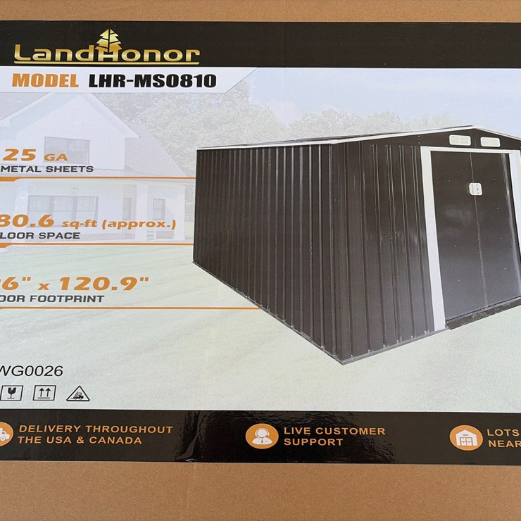 #49 • Unused Landhonor 8’ x 10’ Metal Shed