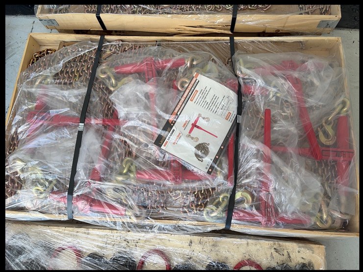 #65-•-unused-landhonor-5400lb-ratchet-binders-&-5/16"-20’-g70-chains-image-1