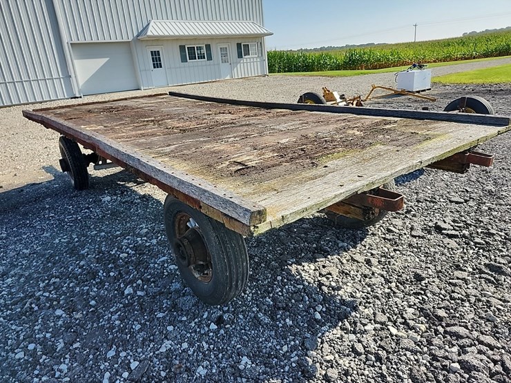 flat-rack-wagon-w/wood-running-gear,-hoist-image-7