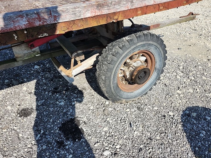 flat-rack-wagon-w/wood-running-gear,-hoist-image-12